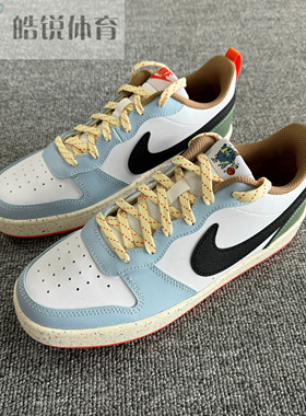 皓锐体育 耐克 Nike Court 女子白蓝低帮运动休闲板鞋 DX6052-101