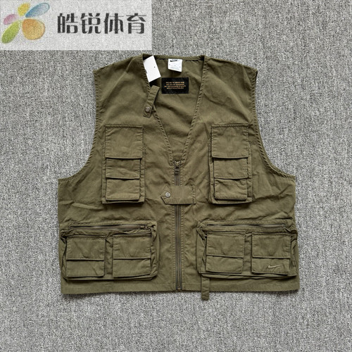 Nike Utility VEST耐克男子机能多袋工装休闲运动马甲FN3215-325