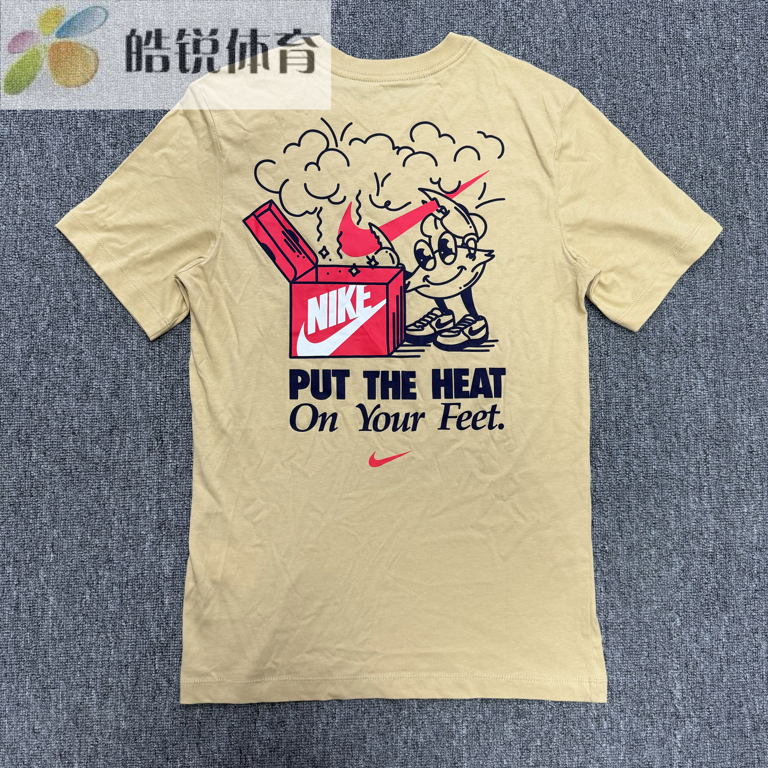 Nike 耐克男子纯棉复古卡通印花休闲运动短袖T恤FV3755-252