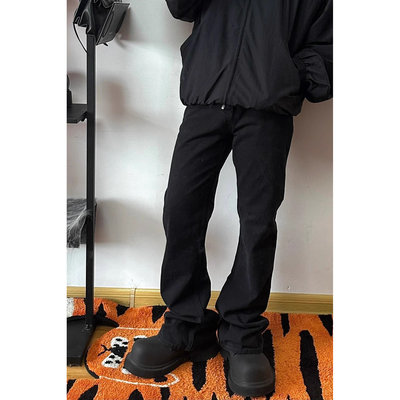 A/G巴黎黑蓝水洗复古牛仔裤