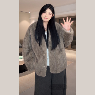 2537环保加厚毛毛外套冬大码 新年战袍 气质减龄上衣 顶流千金