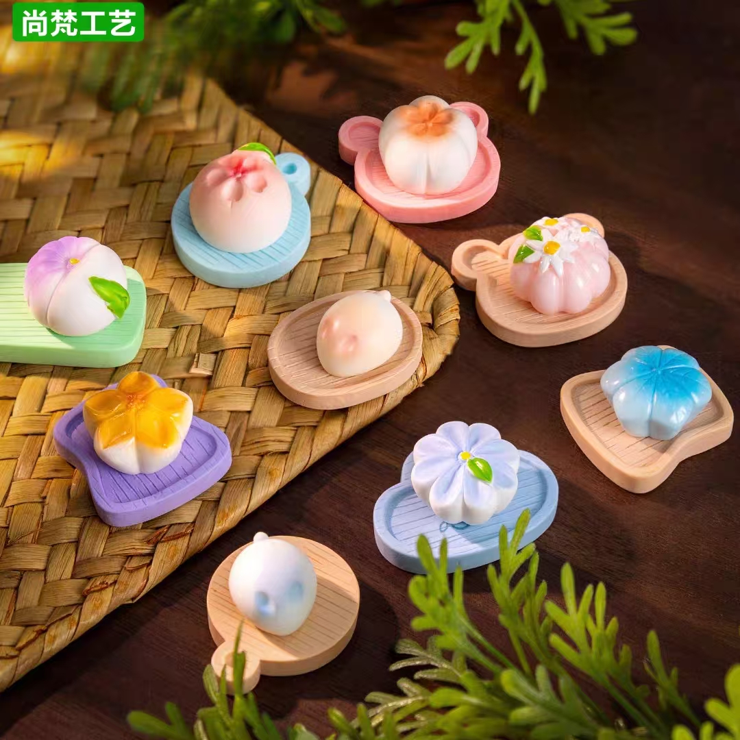 仿真微缩食玩和菓子饼花朵点心糕点 diy装饰品配件迷你桌面小摆件