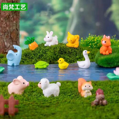 苔藓微景观创意可爱小动物摆件