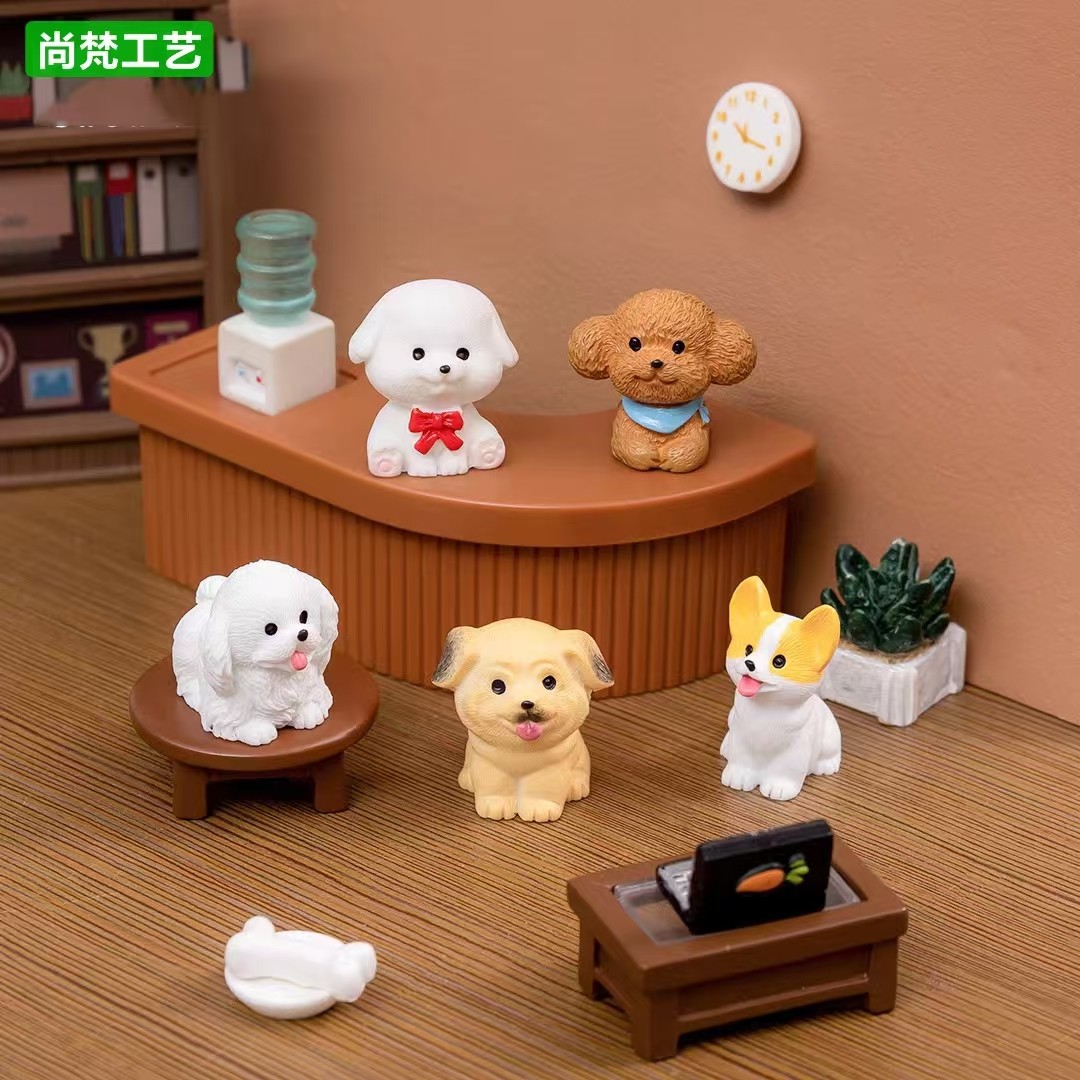 微景观创意可爱仿真小狗狗公仔盲盒装饰品配件车载桌面迷你小摆件,家居饰品,装饰摆件,淘宝优惠券,粉丝福利购,淘宝优惠卷