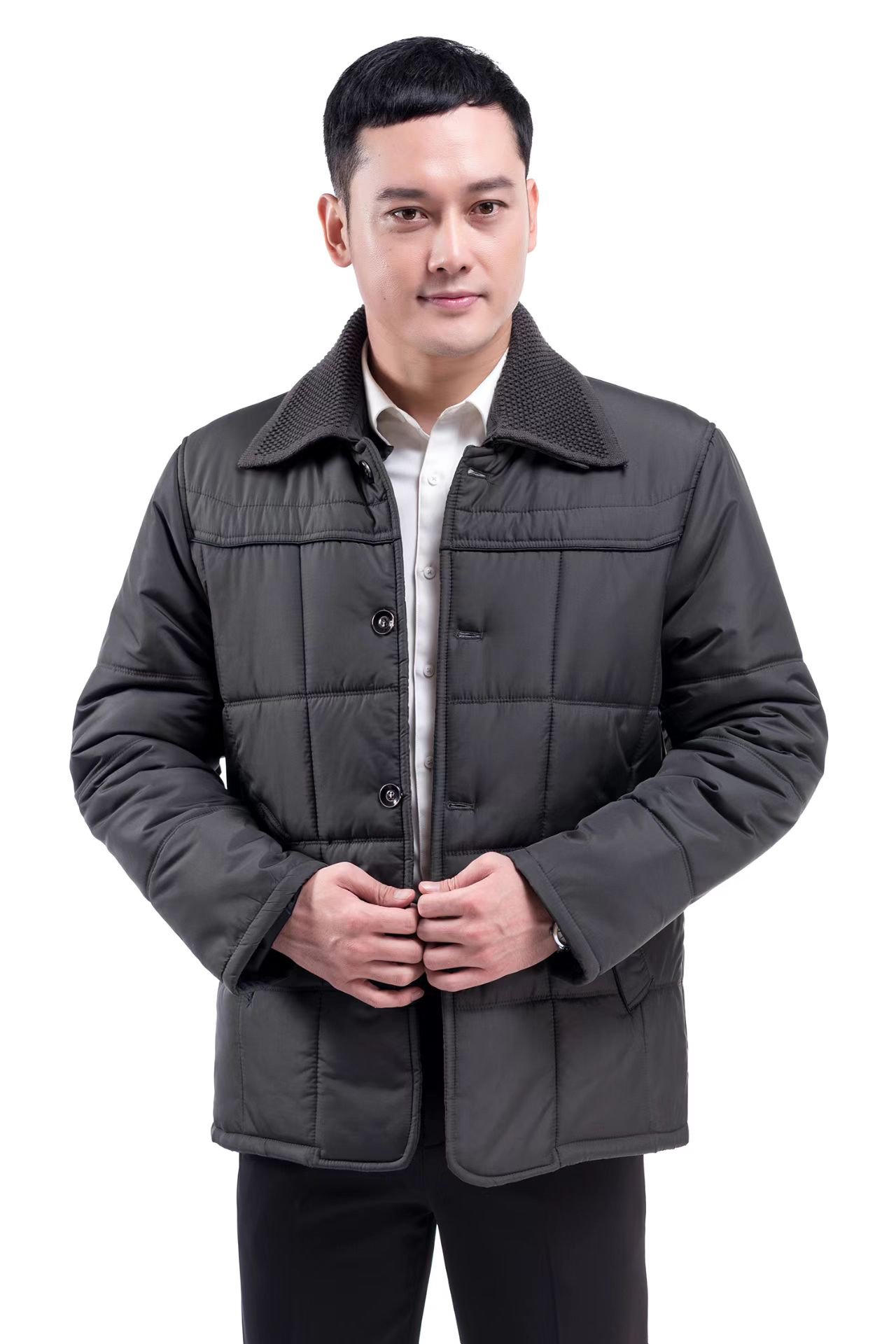 中老年男士棉衣羽绒棉中年爸爸冬装外套60棉袄70岁爷爷装老人棉服