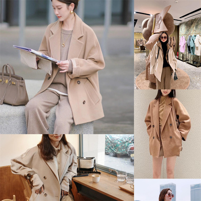 101801短款经典款双排扣大衣