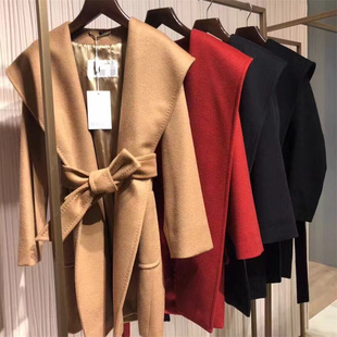 大衣外套小个子福星RIALTO 驼绒浴袍连帽水波纹短款 2025秋冬经典 款