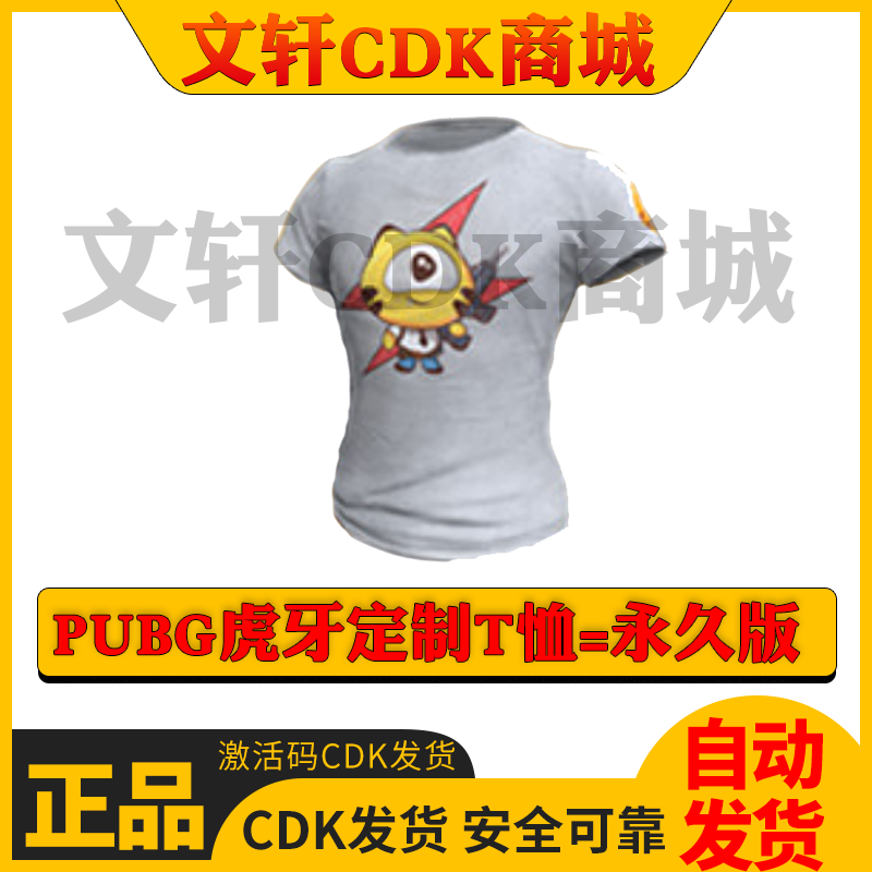 PUBG绝地求生虎牙T恤STEAM绝地求生pubg虎牙定制体恤衫CDK兑换码
