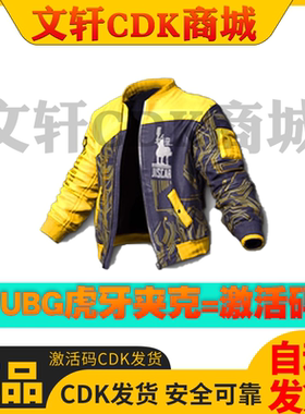 PUBG绝地求生虎牙夹克吃鸡夹克外套鸡斯卡摩托夹克黄色夹克CDK