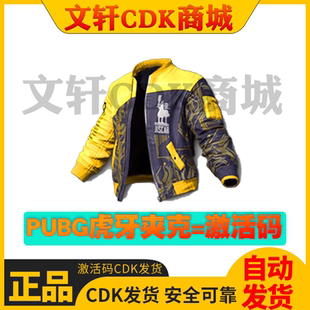 PUBG绝地求生虎牙夹克吃鸡夹克外套鸡斯卡摩托夹克黄色夹克CDK