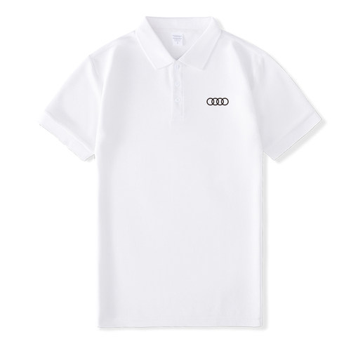 奥迪工作服polo衫定制印logo印字