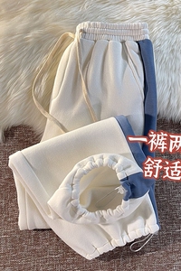 XZ616秋冬季新款贴标加绒加厚休闲卫裤 TY240图片