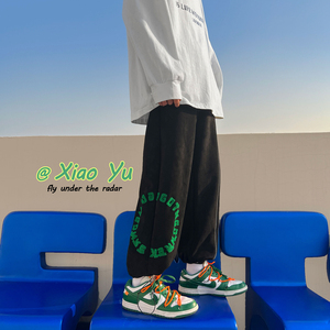 春季新款宽松百搭植绒休闲九分裤卫裤 TY305 P55控68图片