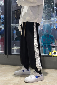 冬季新款卡通印花加绒加厚休闲裤卫裤 TY241 P55控68图片