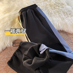 XZ616秋冬季新款贴标加绒加厚休闲卫裤 TY240图片