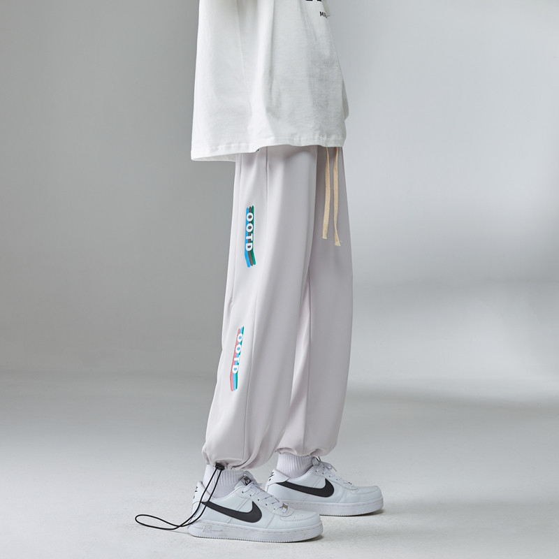 XZ616夏季薄款冰丝百搭休闲九分裤抽绳直筒裤TY300P45控58,男装休闲裤,星座512A（原616）