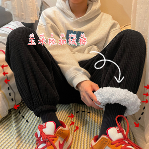 冬季羊羔绒玉米粒加绒加厚保暖休闲裤 XZ616-TY245图片