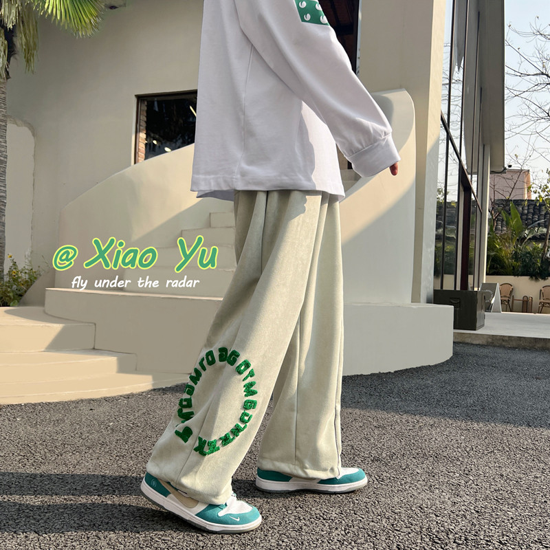 春季新款宽松百搭植绒休闲九分裤卫裤TY305P55控68,男装休闲裤,星座512A（原616）