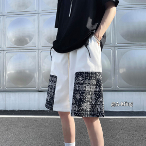 夏季宽松百搭五分裤腰果花休闲短裤 TY128 P30 控39图片