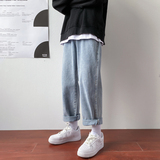 港风秋夏季宽松潮流纯版牛仔裤九分裤TY013 P45 控58,男装牛仔裤,星座616,