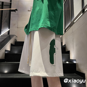 XZ616 夏季新款宽松百搭植绒冰丝休闲短裤裤五分裤 TY357 P35控48图片