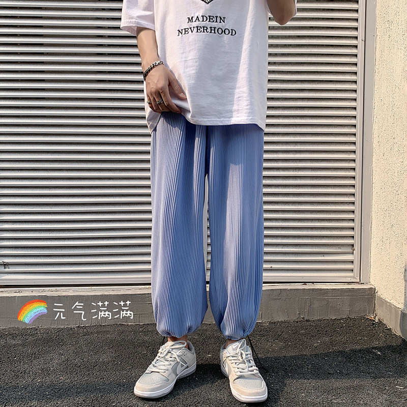 XZ616春夏季新款百搭冰丝压折面料休闲裤TY113P55控68,男装休闲裤,星座512A（原616）