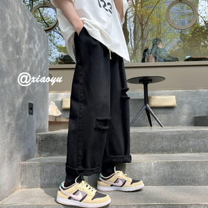 XZ616 夏季新款破洞牛仔裤休闲九分裤 TY336 P45控58图片