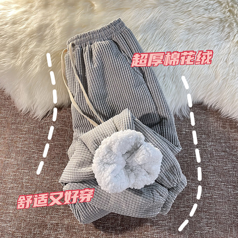 冬季新款羊羔绒玉米粒加绒加厚保暖休闲裤 XZ616-TY245图片
