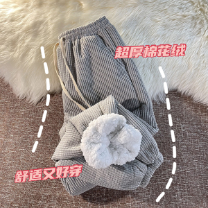 冬季新款羊羔绒玉米粒加绒加厚保暖休闲裤 XZ616-TY245图片