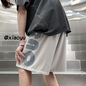 XZ616 新款宽松百搭大字母印花冰丝裤休闲五分裤 TY352 P35控48图片