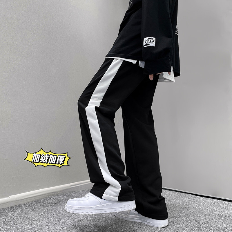 新款高街拖地垂感潮牌休闲加绒卫裤XZ616-TY228JP55控价68,男装休闲裤,星座512A（原616）