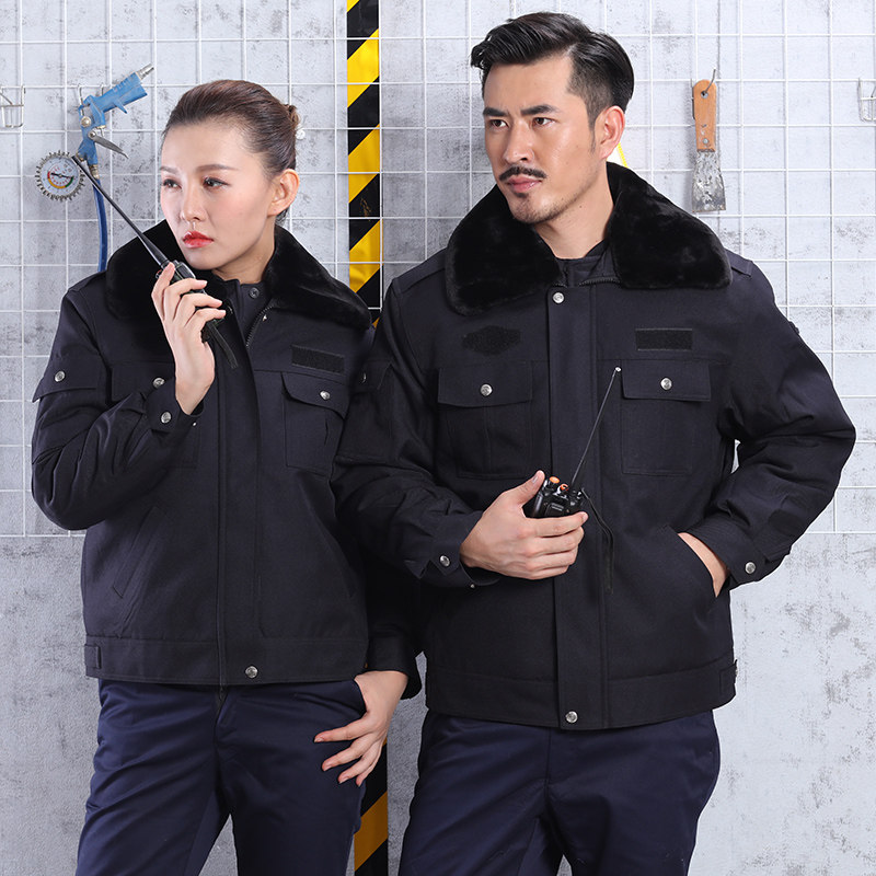 保安服冬装棉服加厚多功能防寒服棉衣工作服套装男保安秋冬季制服