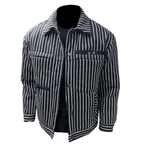 QT5027/F9358/P268 条纹羽绒服男小香风风格男 定制设计款FEE图片