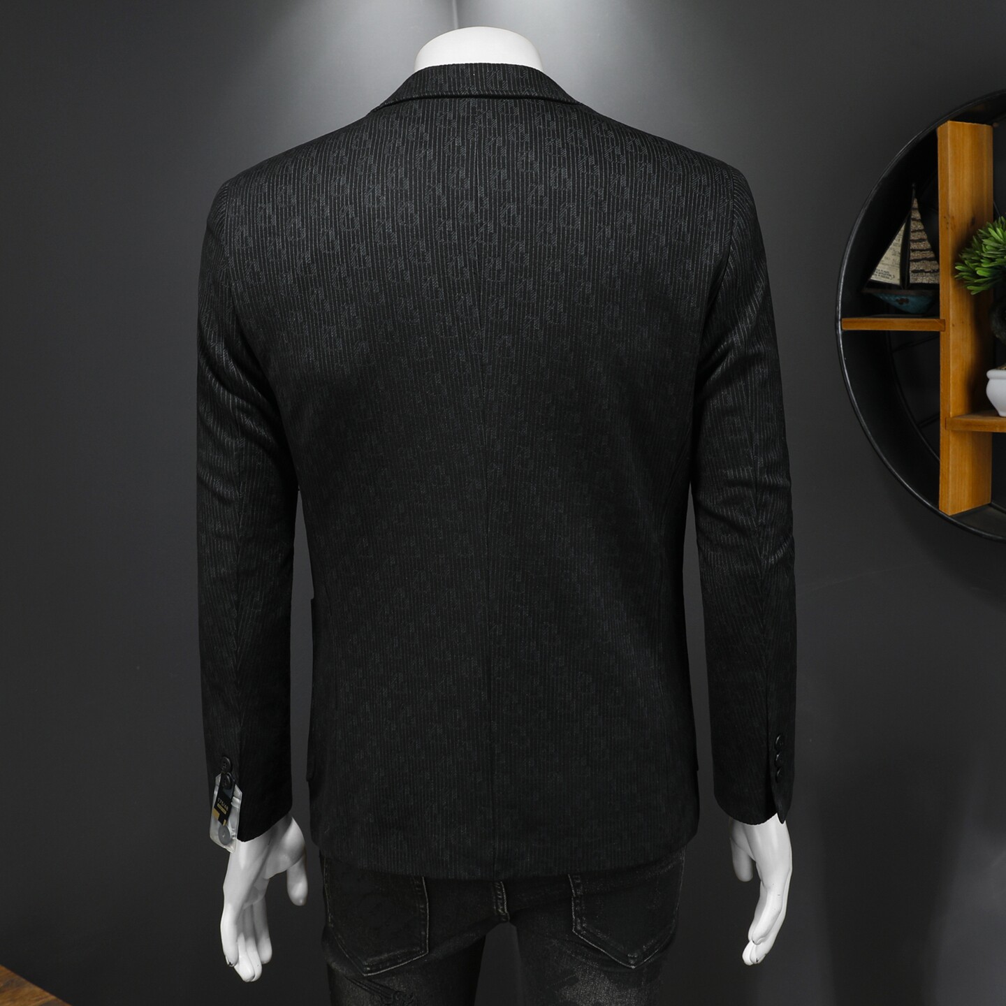 XZ88020/P185羊毛混纺西服外套男商务休闲单西上衣字母暗纹,男装西服,钱塘730-1