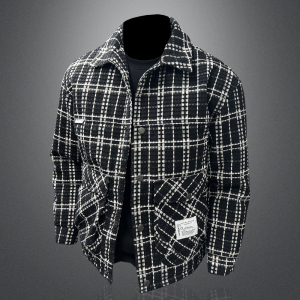 QT5027/F1017/P268 千鸟格羽绒服男小香风风格男 定制设计款FFE图片