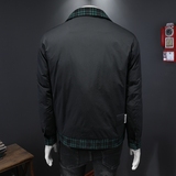 新风格冬季新款呢料拼接青果领羽绒服男士修身730/T88023/P280，男装羽绒服，钱塘730-1
