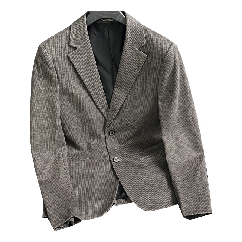 730/XZ88026/P175羊毛混纺西服外套男商务休闲单西上衣暗纹灯芯绒,男装西服,钱塘730-1