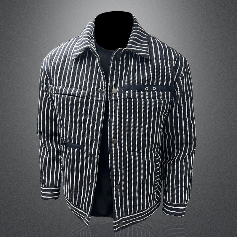 QT5027/F9358/P268 条纹羽绒服男小香风风格男 定制设计款FEE图片