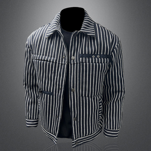 QT5027/F9358/P268 条纹羽绒服男小香风风格男 定制设计款FEE图片