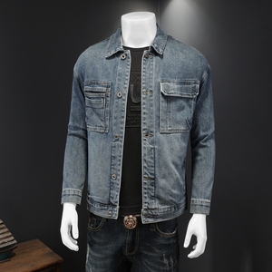 秋款 730/F9375/P170 新款弹力牛仔外套男水洗牛仔衣图片