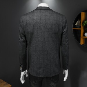 XZ88132/P175新羊毛混纺西服外套男商务休闲单西上衣格子暗纹图片