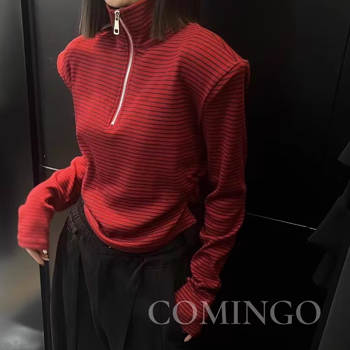其他针织套头高领套头拉链