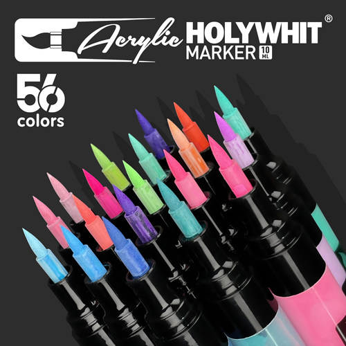 HOLYWHIT软头丙烯马克笔56色