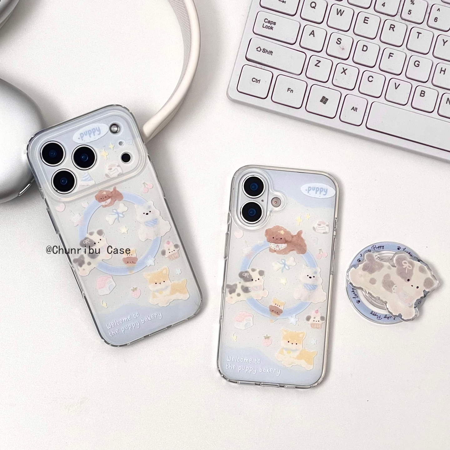 春日部防卫队Fighting｜日韩可爱卡通萌宠蛋糕小狗面包房适用苹果17/16promax手机壳磁吸支架iphone15/14/13