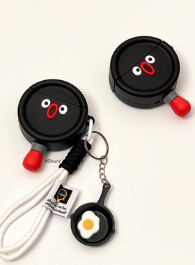 春日部防卫队Fighting｜硅胶平底锅pingu企鹅ins适用苹果airpods1/2/3耳机保护套pro二代新3防摔吊坠日韩流行