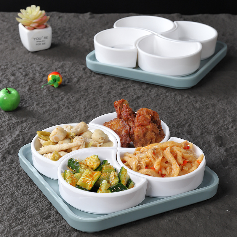 密胺餐具仿瓷摆台四格组合私人会所高档拼盘套装酒店高级特色餐盘