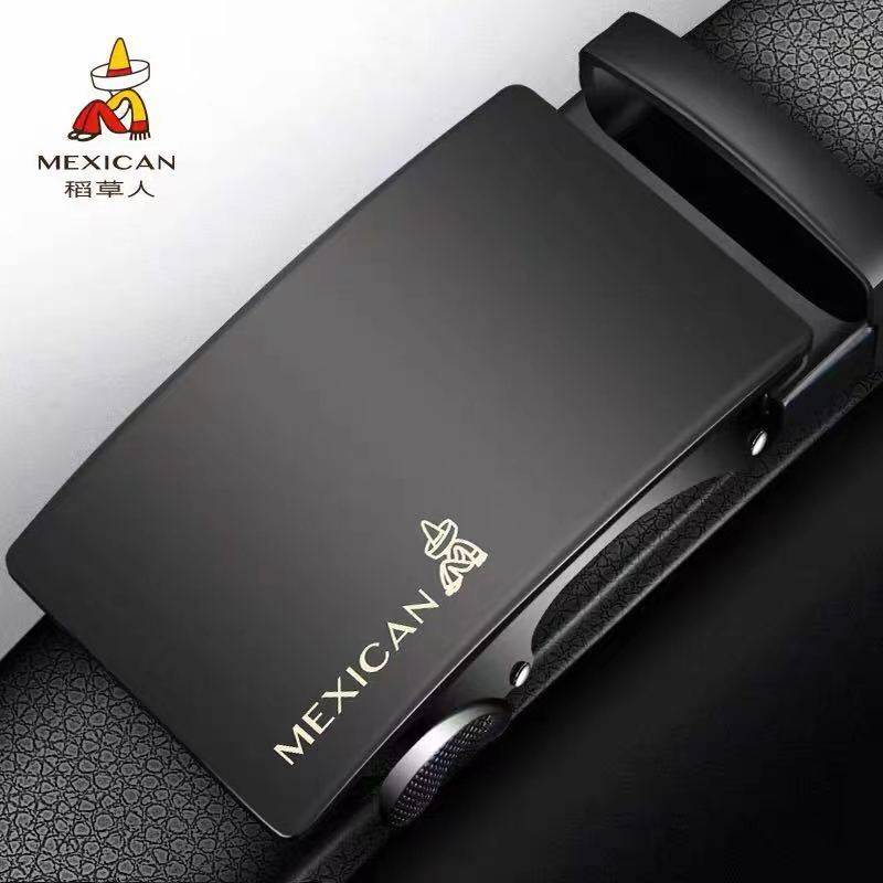 稻草人自动扣皮带男真皮裤腰带学生中青年商务时尚潮流百搭皮带