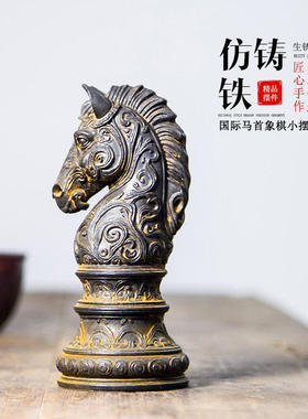 新年马年中式书房摆件办公室桌面马首装饰品创意2026礼品