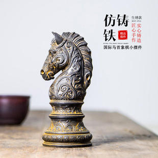 新年马年中式 饰品创意2026礼品 书房摆件办公室桌面马首装