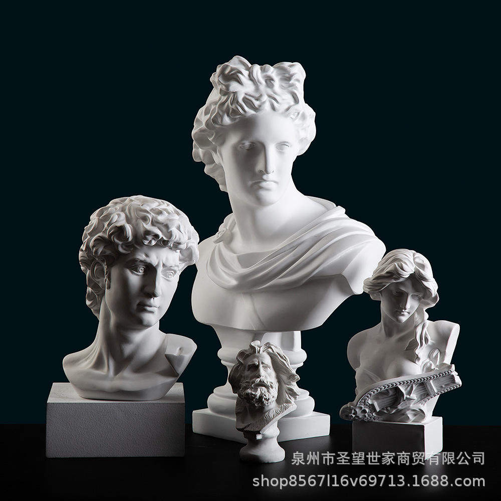 家居饰品客厅卧室树脂品阿波罗北欧素描雕像摆件教具跨境